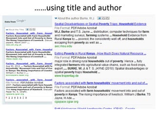 ……using title and author
 