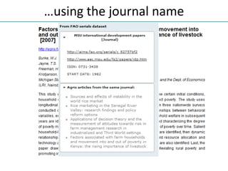 …using the journal name
 
