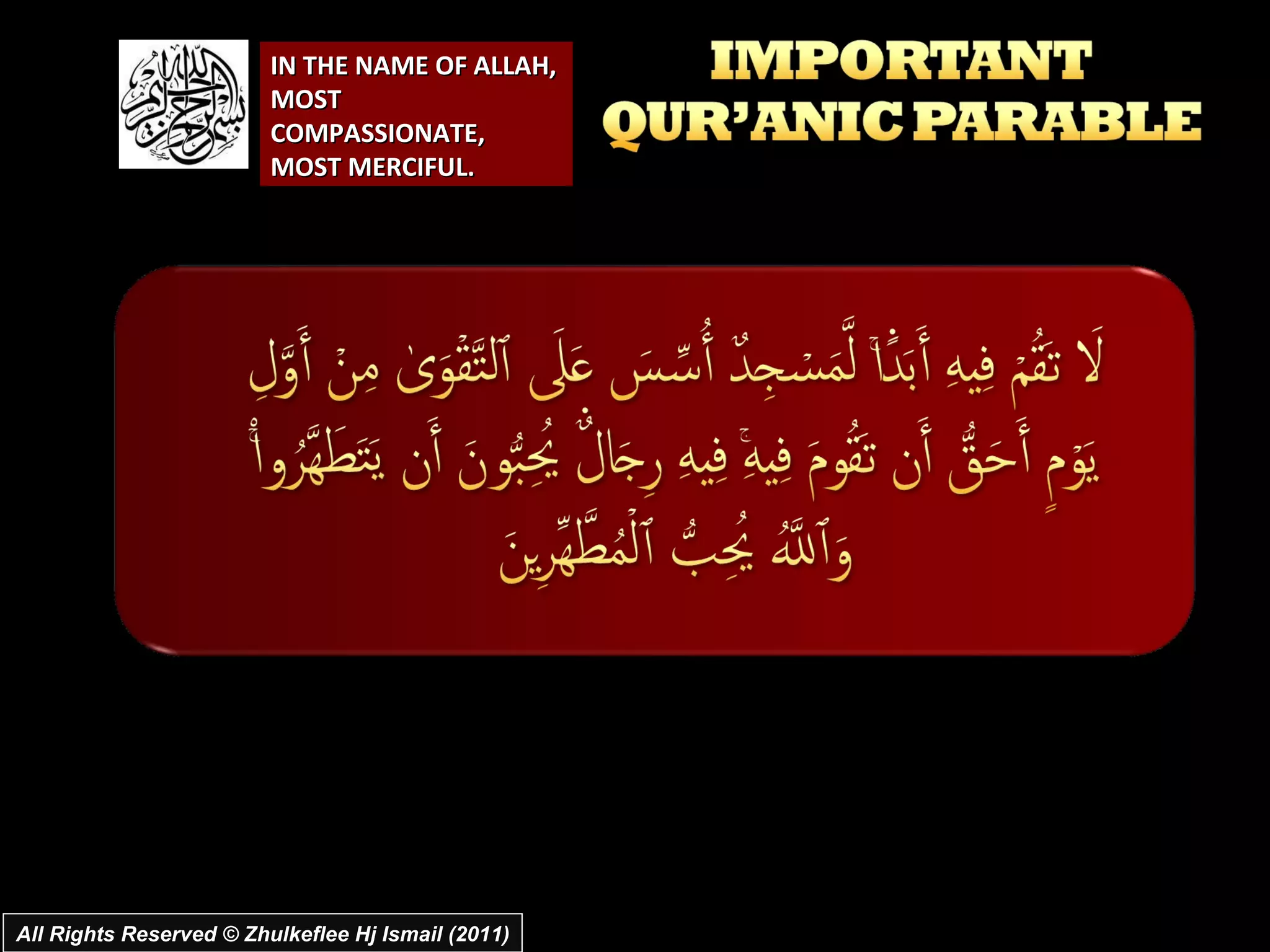 IN THE NAME OF ALLAH, MOST COMPASSIONATE, MOST MERCIFUL. All Rights Reserved © Zhulkeflee Hj Ismail (2011) 