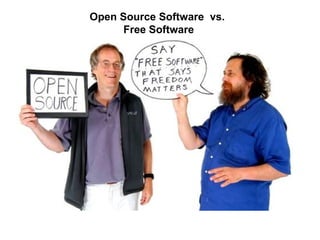 Open Source Software  vs.  Free Software 