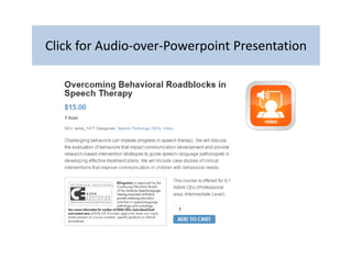 Click for Audio‐over‐Powerpoint Presentation
 