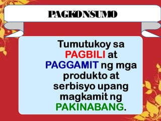 PAGKONSUMO
 