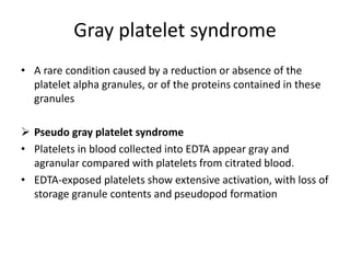 Platelets in health & disease - AJ | PPTX
