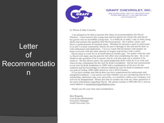Letter
      of
Recommendatio
      n
 