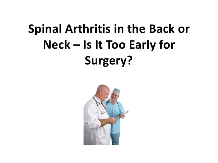 Spinal Arthritis in the Lower Back