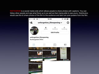 INSTAGRAM is a social media side which allows people to share photos with captions. You can
follow other people and see wh...