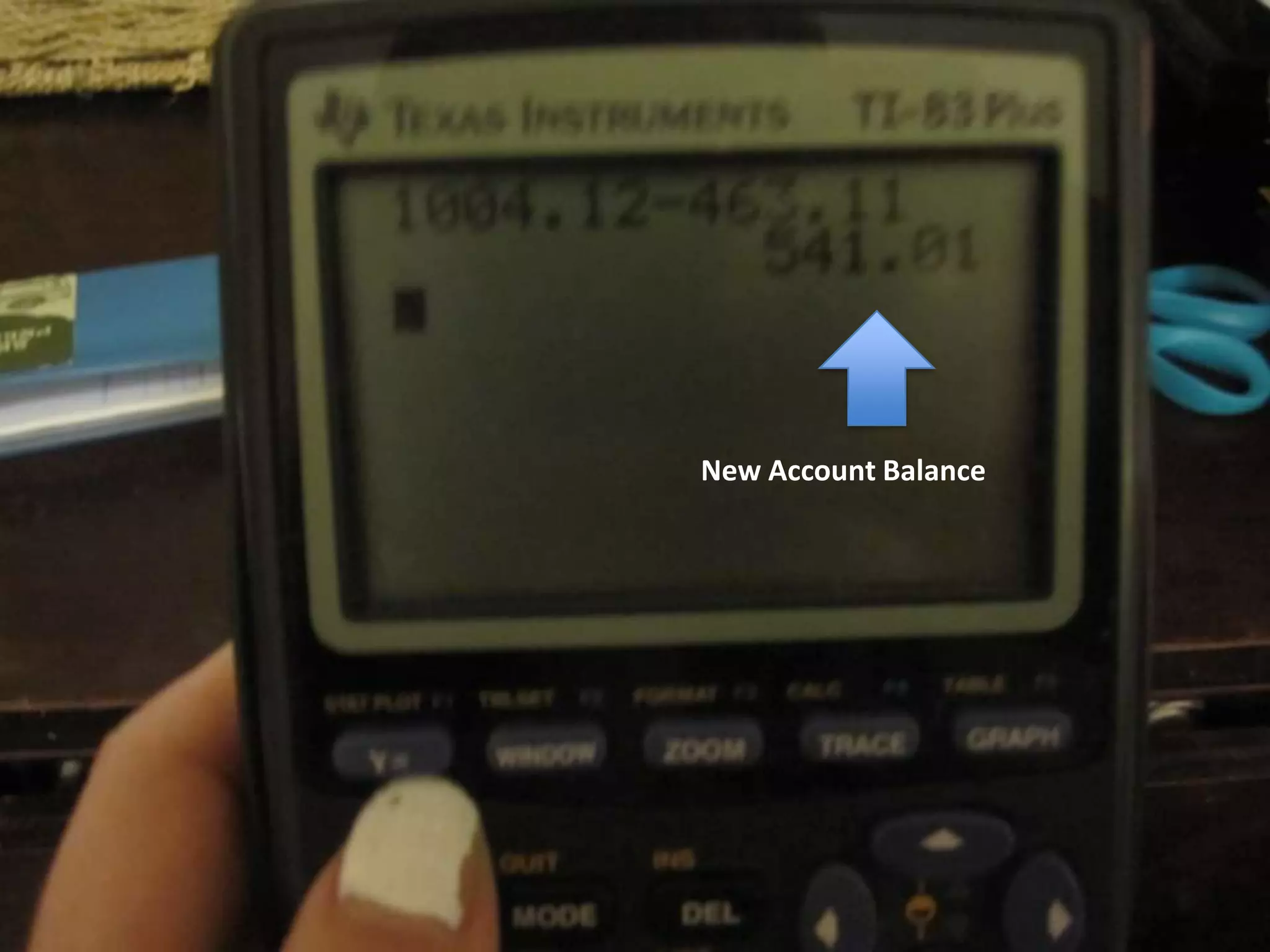 New Account Balance