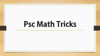 kerala PSC maths tricks