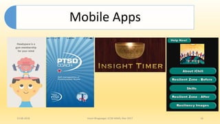Mobile Apps
1613-08-2018 Hvovi Bhagwagar, ICCBI AIIMS, Mar 2017
 