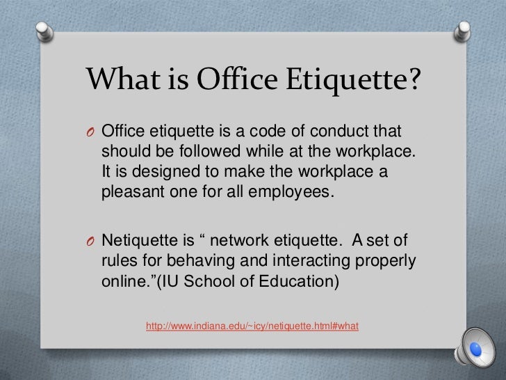 office etiquette