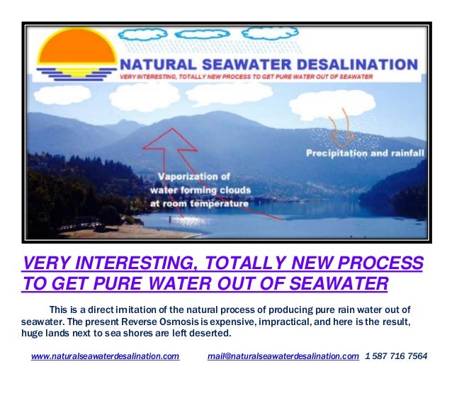 Natural Seawater Desalination (Room Temperature Evaporation)