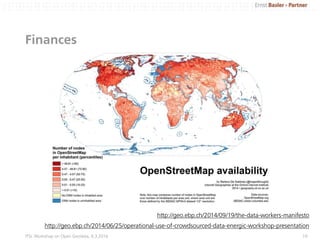 Swiss Open Geodata: Opportunities and Threats