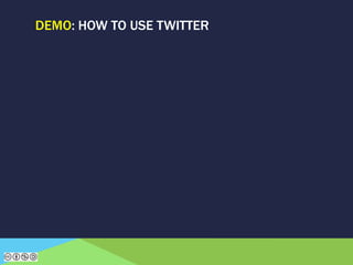 DEMO: HOW TO USE TWITTER
 