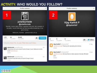 1 2
ACTIVITY: WHO WOULD YOU FOLLOW?
 