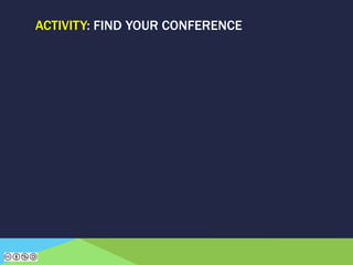 ACTIVITY: FIND YOUR CONFERENCE
 