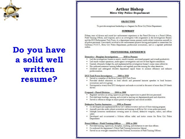 police sergeant resume