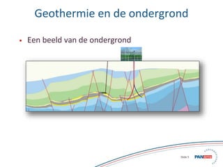5 Slide 5
Geothermie en de ondergrond
• Een beeld van de ondergrond
 