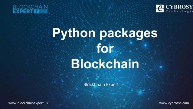 Python packages for blockchain | PPT