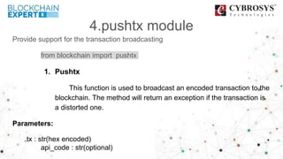 Python packages for blockchain | PPTX