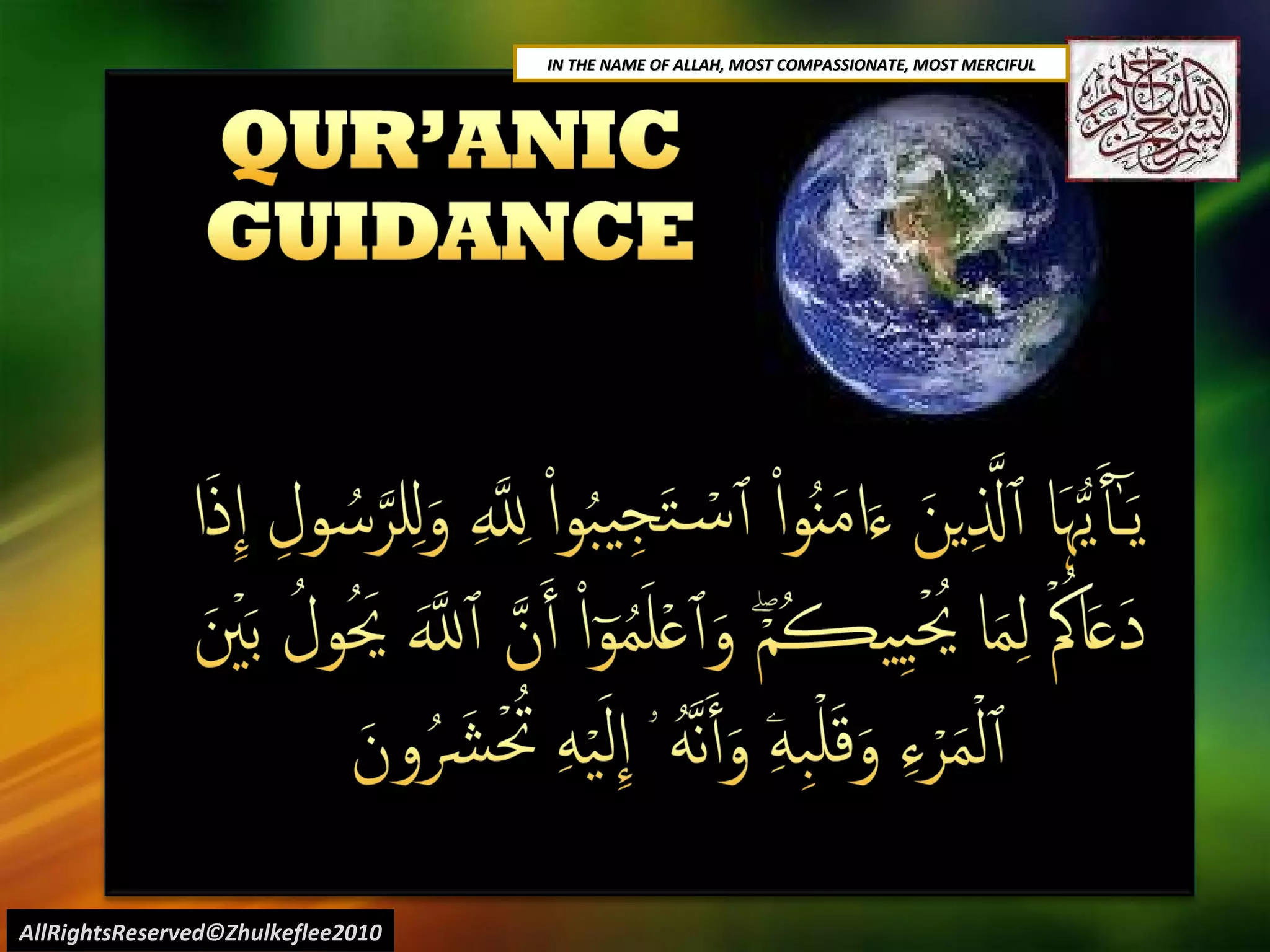 AllRightsReserved©Zhulkeflee2010 IN THE NAME OF ALLAH, MOST COMPASSIONATE, MOST MERCIFUL 