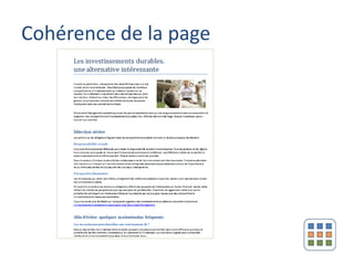 Cohérence de la page
 