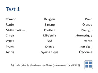 Test 1
Pomme                               Religion                                  Poire
Rugby                          ...