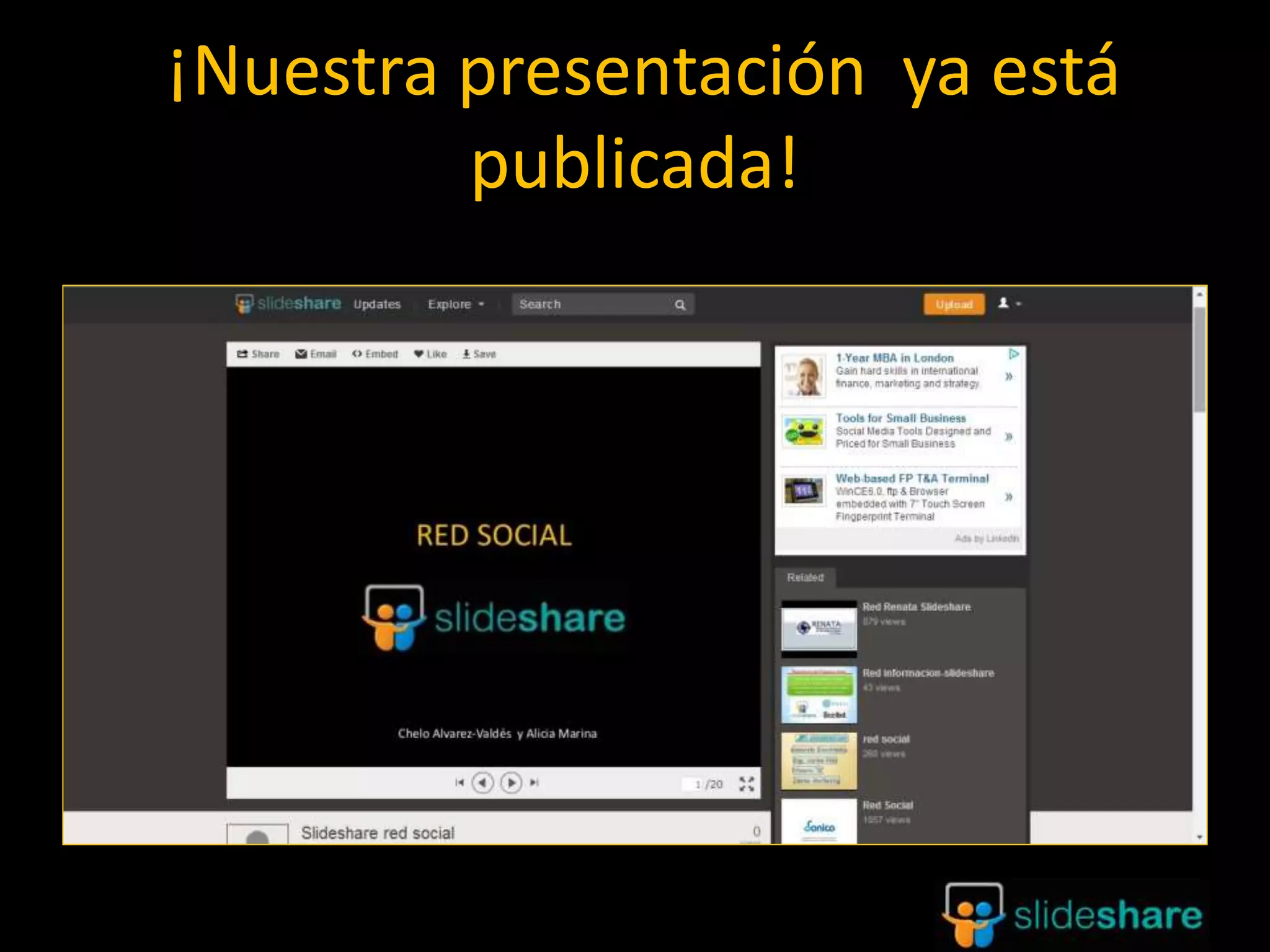 ¡Nuestra presentación ya está
publicada!
 