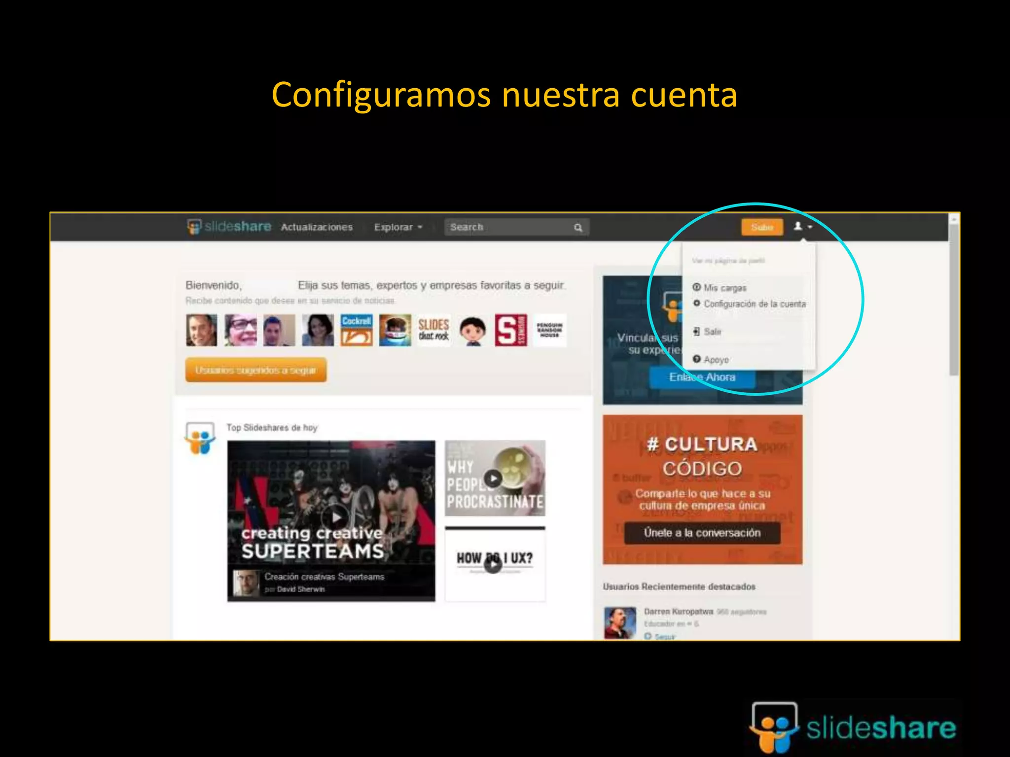 Configuramos nuestra cuenta
 
