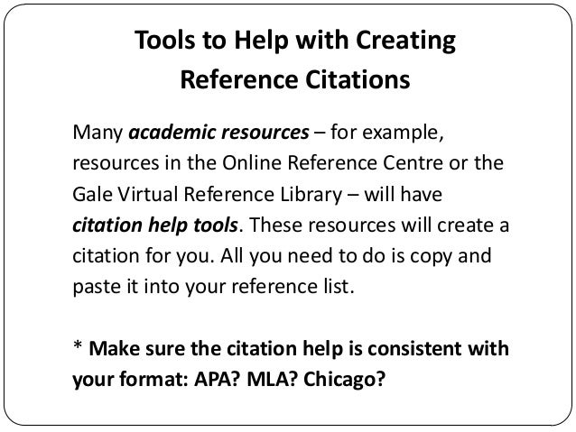 reference lists