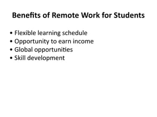 Student Project Remote Remote Work Foundation: Essential Digital Skills for Students and Youth ...