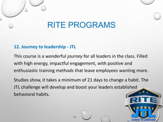 RITE Academy Training Brochure - Corporate, Military, Government ...