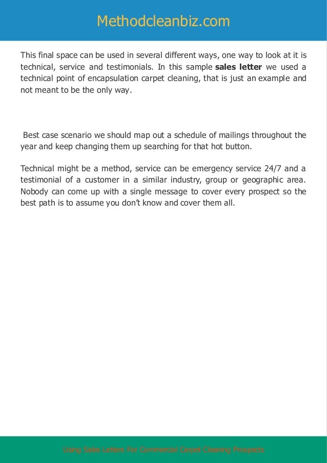 sample cleaning sales letter sample sales letter