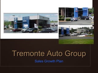 Tremonte Auto Group
     Sales Growth Plan
 