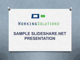 Slideshare VPU Sample Presentation | PPTX