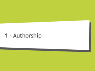 1 - Authorship
 