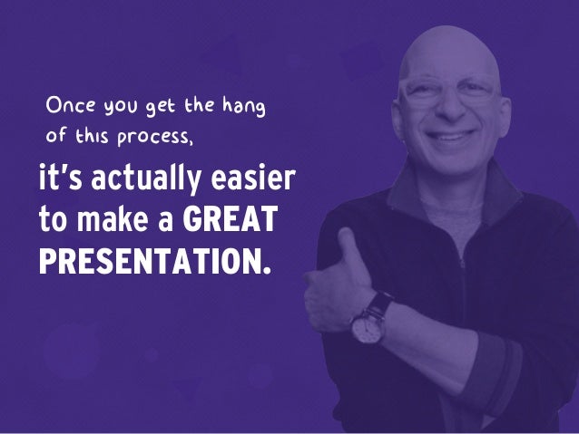 it’s actually easier
to make a GREAT
PRESENTATION. 
Once you get the hang
of this process,
 