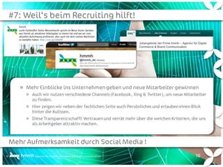 Sieben Gründe für Social Media - aus Unternehmenssicht