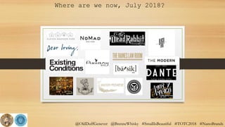 @OldDuffGenever @BrenneWhisky #SmallIsBeautiful #TOTC2018 #NanoBrands
Where are we now, July 2018?
 