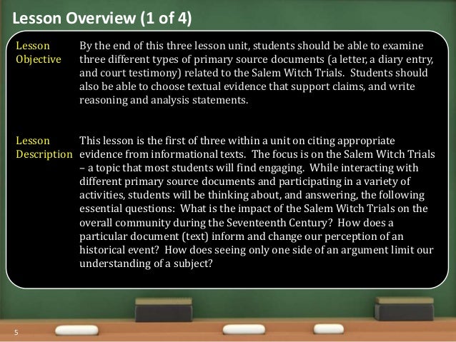 Salem witch trials lesson