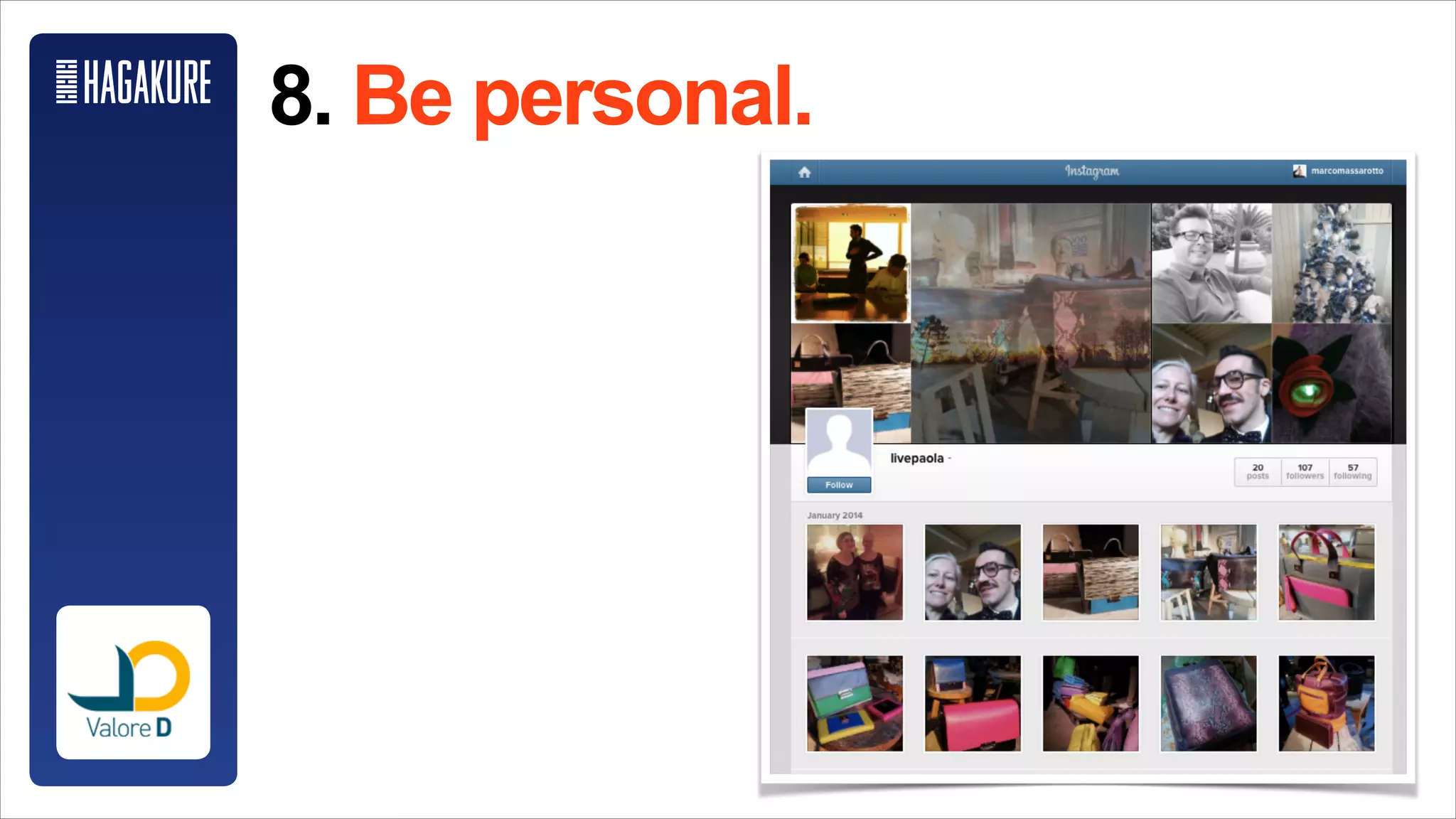8) Be personal.
http://www.dailymail.co.uk/news/article-1083870/Private-peek-family-making-history-The-intimate-backstage-scenes-Obamas-election-night-vigil.html
 