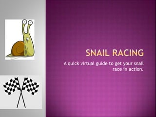 A quick virtual guide to get your snail
race in action.
 