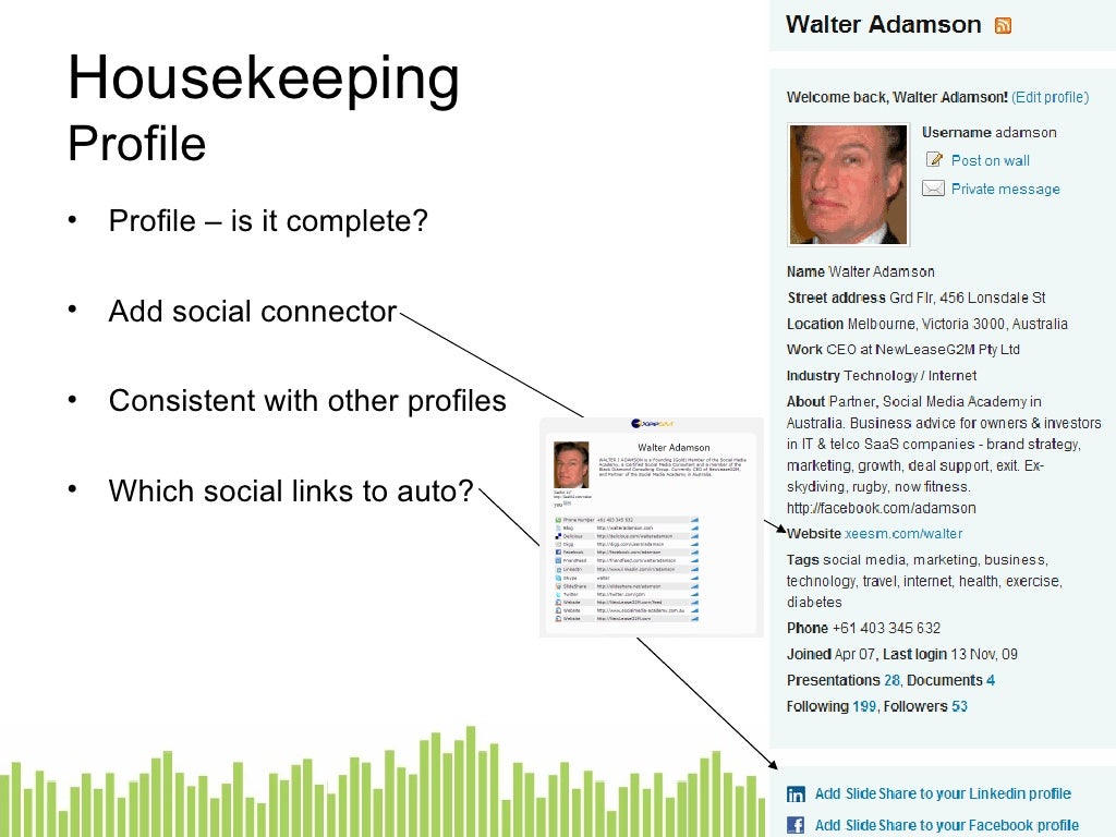 Housekeeping Profile Profile is