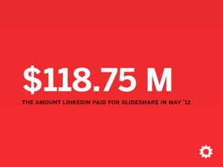 $118.75 Mthe amount linkedin paid for slideshare in may ’12
 