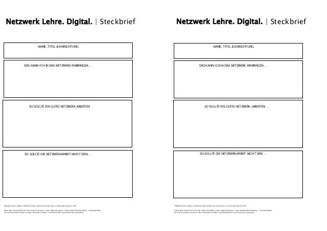 Vorlage Steckbrief