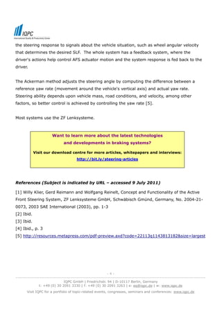 Active front steering | PDF