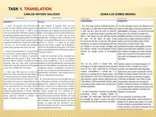 TASK 1. TRANSLATION
CARLOS ARTURO SALCEDO ZONIA LUZ GÓMEZ MEDINA
 