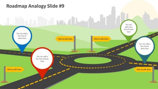 roadmap analogy editable powerpoint slides road map images for powerpoint