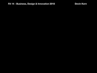 FA 14 - Business, Design & Innovation 2018 Devin Kern
 