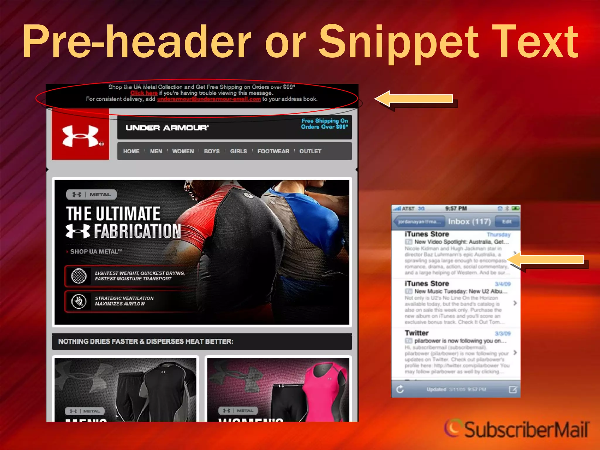 Pre-header or Snippet Text 