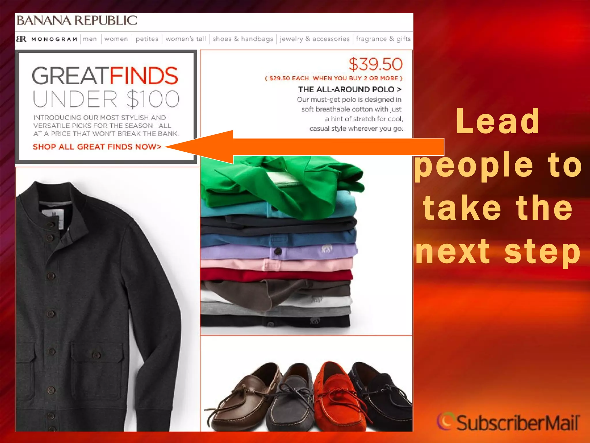 Lead people to take the next step 